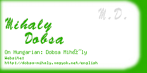 mihaly dobsa business card